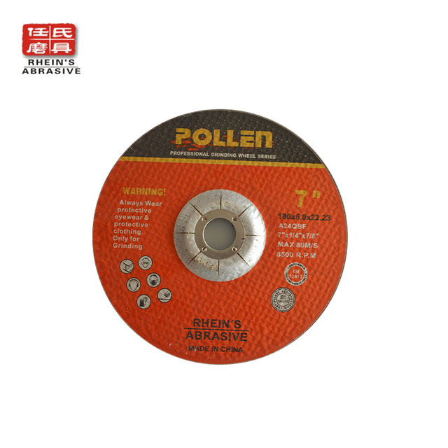 Type27 4-1/2"Inch X 1/4Inch X7/8Inch Grade A24 Long Life Depressed Center Grinding Wheel, Cement Stone Application