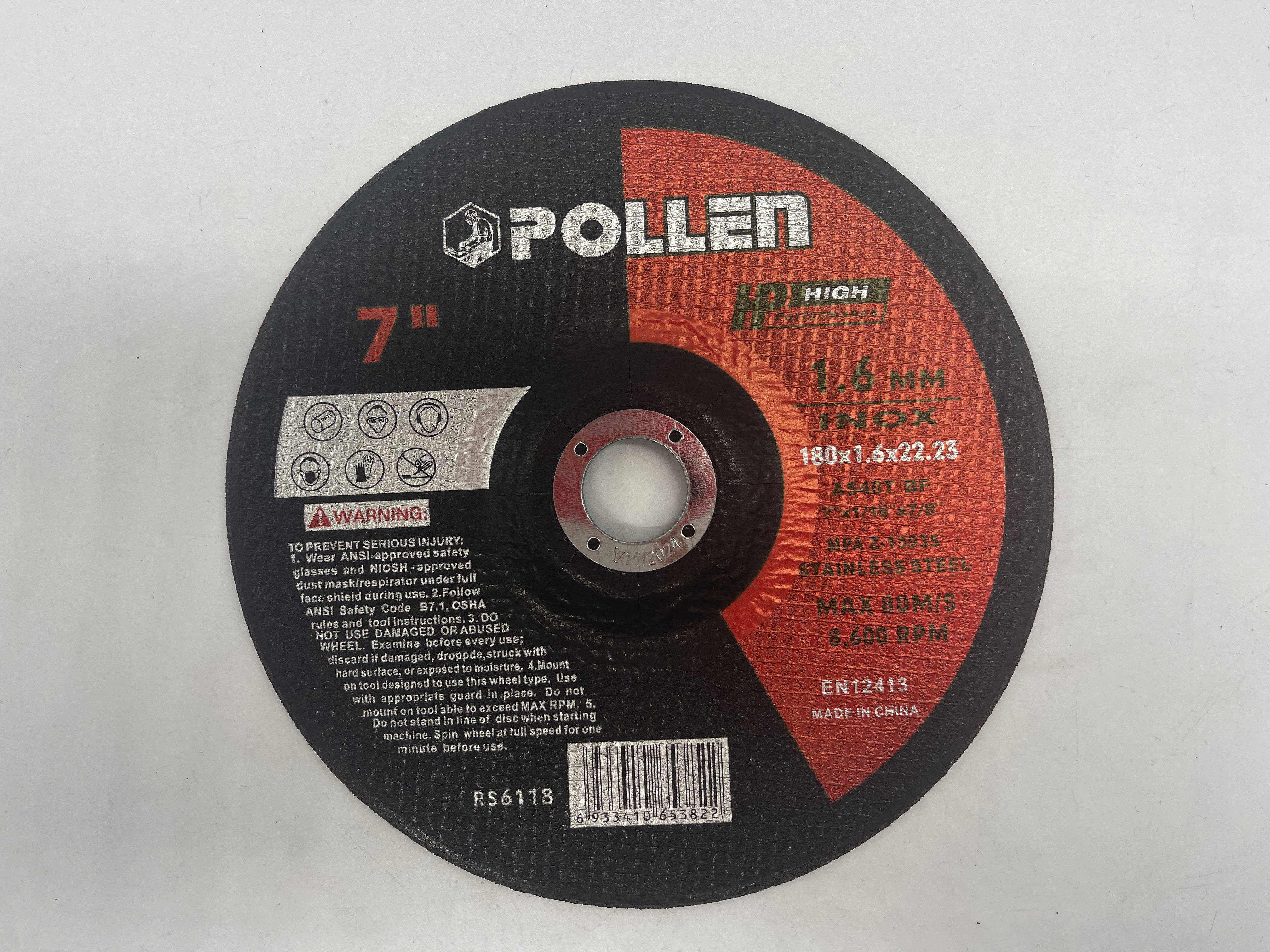 WA 10PACK - 7"x1/16"x7/8" Thin Cutting Wheels Metal And Stainless Steel Cut-Off Disc, Depressed Cutting Disc 